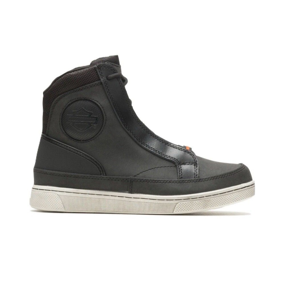 NEW Harley Davidson Vardon Womens 6.5 Black Waterproof Leather Riding Sneakers